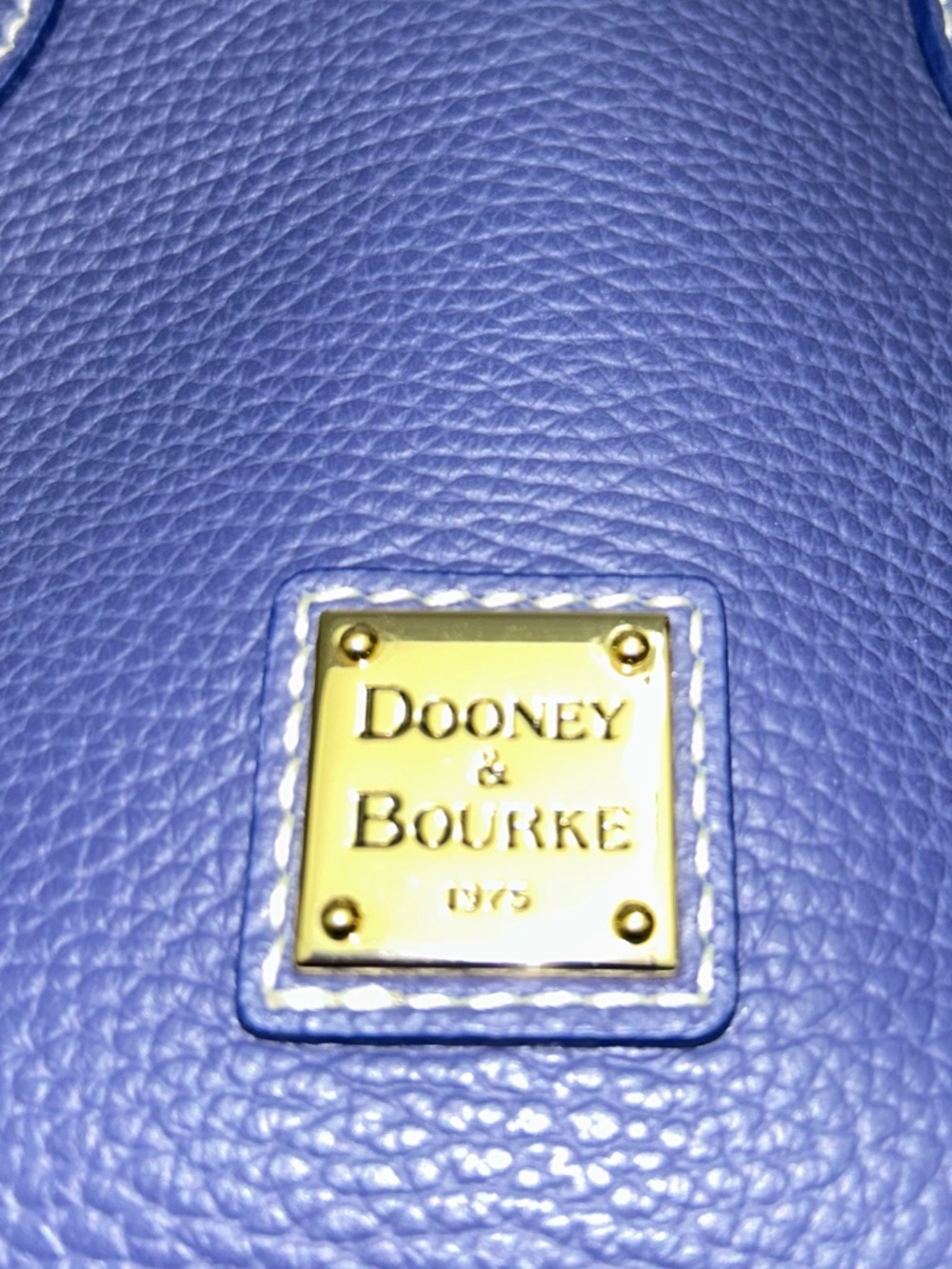 Dooney & Bourke Lucca Pebble Leather Satchel with Crossbody Strap Marine Blue - Picture 6 of 12